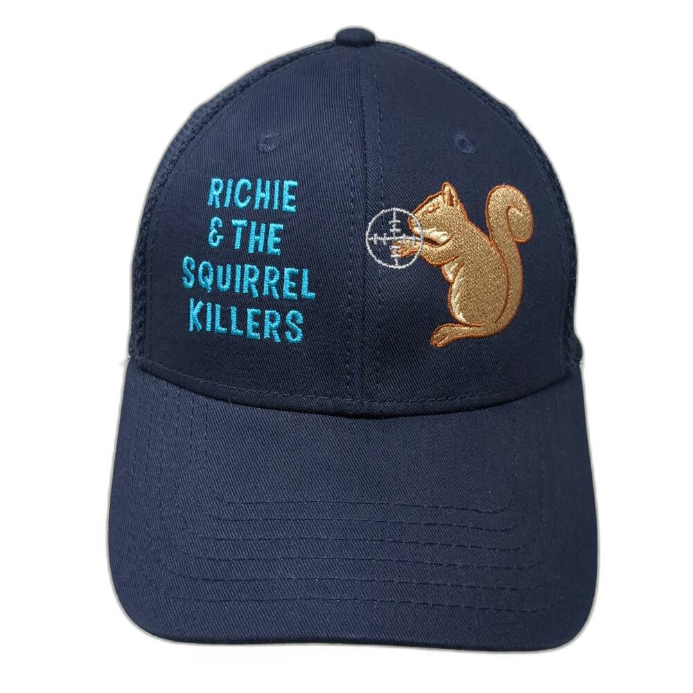 Otto Baseball Cap Blue M Richie The Squirrel Killers Mesh Back Stretch Fit Hat